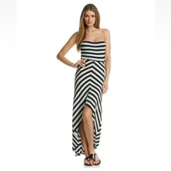 Calvin Klein asymmetrical striped dress, US2 - Picture 1 of 10